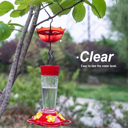 Ant Moat for Hummingbird and Oriole Feeder(5 OZ, 4 Pack) Umbrella Hummngbird Feeder Parts Hanging Ant Guard, Feeder Accessory Hooks