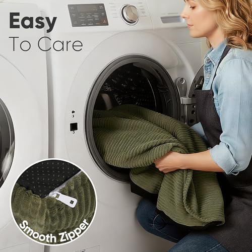 FUKUMARU Dog Couch Bed, Corduroy Cozy Cat Bed for Indoor Cats with Washable Cover, 28in Waterproof Orthopedic Dog Beds Sofa for Small Dogs and Large