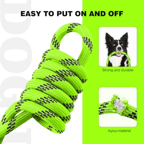 lynxking Slip Lead Dog Leash Reflective, Heavy Duty Comfortable Strong Rope for Large Medium Small Dogs No Pull Pet Training (Light Green, Large