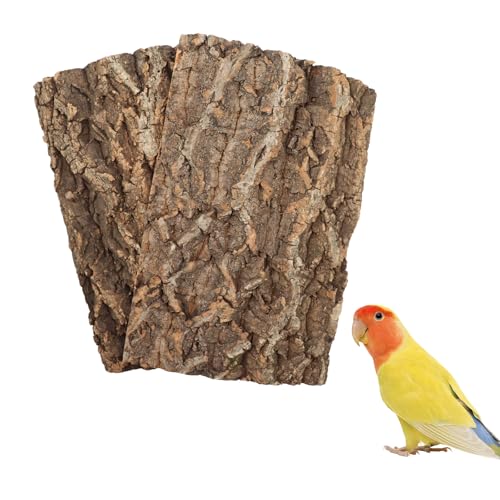2 Pack 12 x 8 Inch 100% Natural Cork Perch, Bird Cork Seat Boards, Birdcage Bark Decor Accessories for Birds Parakeets Budgie Parrot Cockatiel