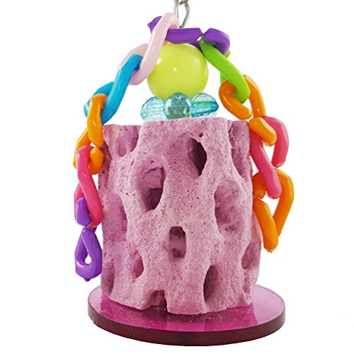 Wontee Bird Calcium Teeth Grinding Chew Treats Toy for Parrot Parakeet Cockatiel Conure Gerbil Rat Mouse Guinea Pig Chinchilla