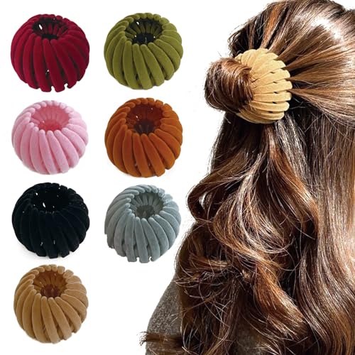 7PCS Women's Hair Accessories, Bird Nest Magic Hair Clip with Hair Bun Clips
