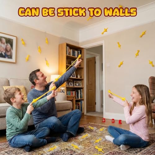 POPLAY 42PCS Flying Chicken Slingshot, Party Favors Treasure Box Toys for Kids, Flicking Rubber Chickens Finger Toys for Birthday Party Activity