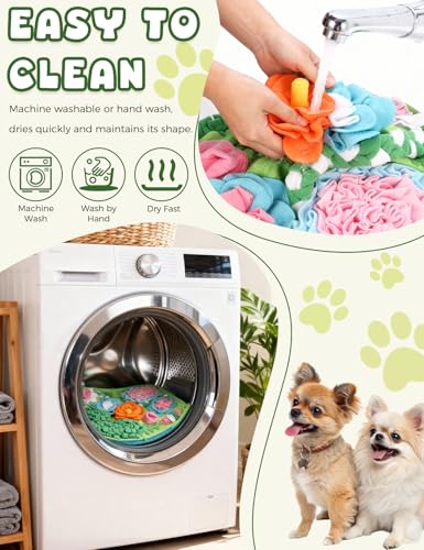 Snuffle Mat for Dogs, Slow Feeding Game Interactive Puzzle Dog Food Mat,Encourage Natural Foraging Skill-Dog Snuffle Mat 19.7''x19.7''Easy to Clean
