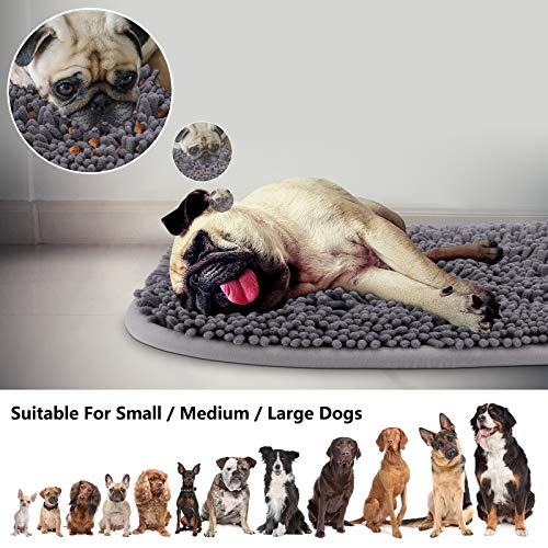 Rundik Snuffle Mat for Dogs, 17'' x 21'' Dog Sniffing Interactive Feeding Game Boredom, Puzzle Toys Encourages Natural Foraging Skills and Stress
