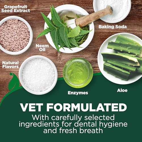 Vet's Best Dog Toothpaste & Dog Toothbrush, Dental Kit, Plaque Remover for Teeth, Whitens Teeth, Freshens Canine Breath, Veterinarian Formula, Finger