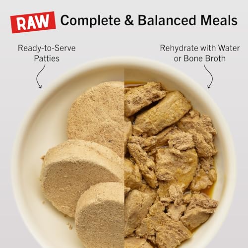 Stella & Chewy's Freeze-Dried Raw Dinner Patties - Absolutely Rabbit Recipe - High Protein Grain-Free Puppy & Dog Food - Perfect For Picky Eaters