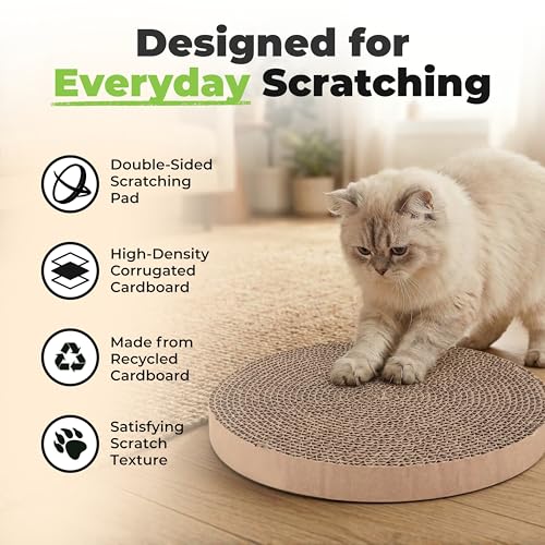 Best Pet Supplies Catify Cat Scratcher, Fun Interactive Scratchers, Posts, Poles, Claw Safe, Furniture Saver Indoor Play Support Natural Cat