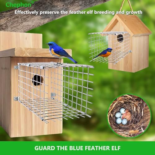Bluebird House Predator Guards 2 Pcs, Strong Metal Wire Birdhouse Entrance Protector Guard Bird House Protector Guards for Eastern Bluebird Box
