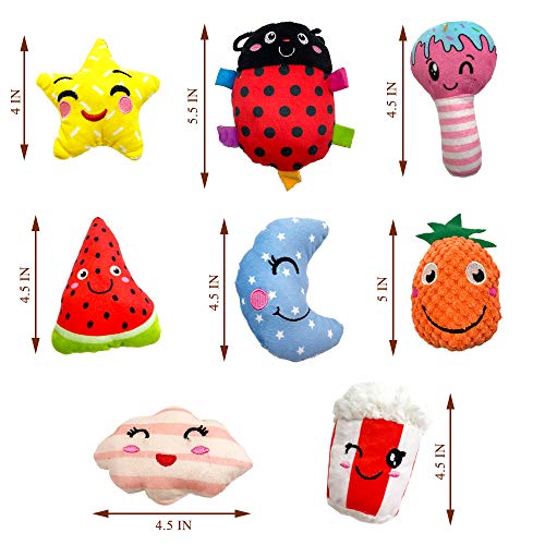 Jalousie 18 Pack Dog Squeaky Toys Cute Stuffed Pet Plush Puppy Chew for Small Medium Pets - Bulk