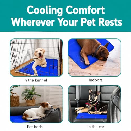 Arf Pets Cooling Mat for Dogs - Gel Self-Cooling Pad for Beds, Kennels & Crates | Durable, Non-Toxic, Pressure-Activated Relief | No Water