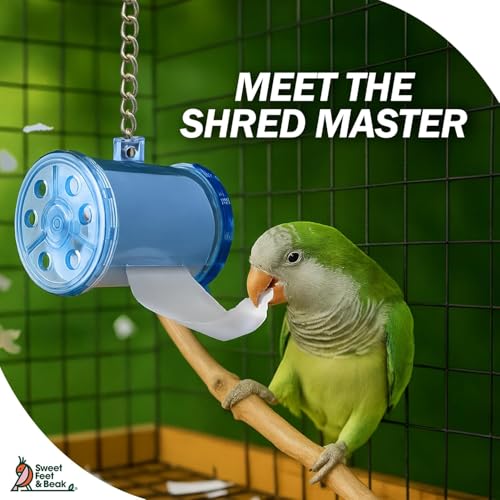 Sweet Feet & Beak Shred Master - Perfect Bird Cage Toy for All Birds - Shredding & Engagement - Safe, Non-Toxic, Easy to Install Parrot Cage