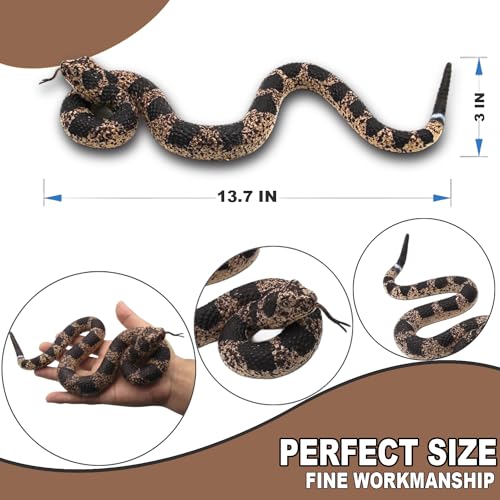 Upitry Rubber Snakes Fake Snake Rattlesnake - Realistic Keep Birds Away - Prank Life Size Toy That Look Real - Garden Plastic Scare Birds - Christmas