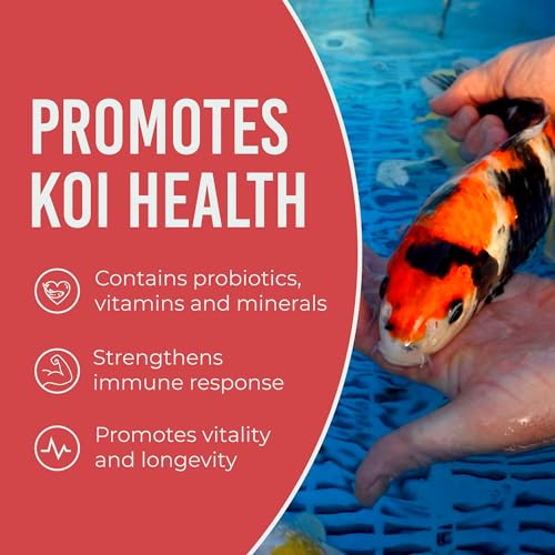 Blue Ridge Koi Fish Food 4.5lb - Koi Food 3/16” Platinum Pro Formula Goldfish Food, Premium Fish Food for Ponds, Ponds Fish Food, Floating Pond Pellet