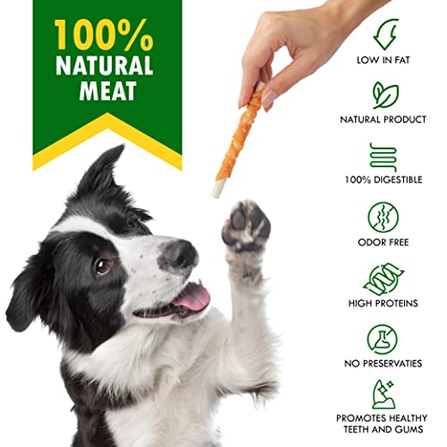 Beloved Pets Dog Treats & Long Lasting Rawhide Chews Wrapped Chicken 10.6 Oz – Pet Bones Sticks for Large, Medium & Small Breeds – Aggressive Chewers