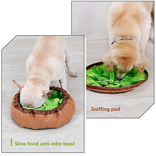 AWOOF Pet Snuffle Mat for Dogs, Interactive Feed Game for Boredom, Encourages Natural Foraging Skills for Cats Dogs Bowl Travel Use, Dog Treat