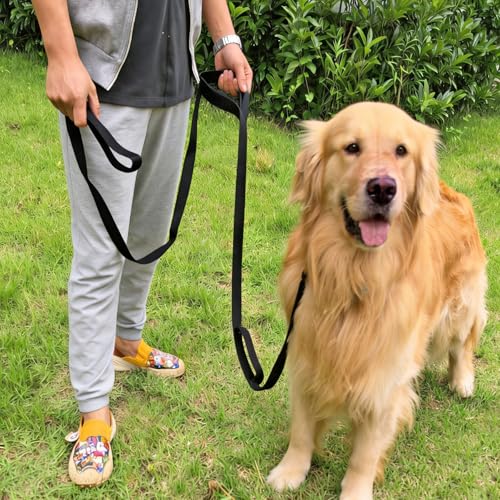 3 Handle Dog Leash 10FT Triple Handle Reflective Large Medium Dog | Multi Handles Heavy Duty Training Lead with Padded Traffic Handles for Control