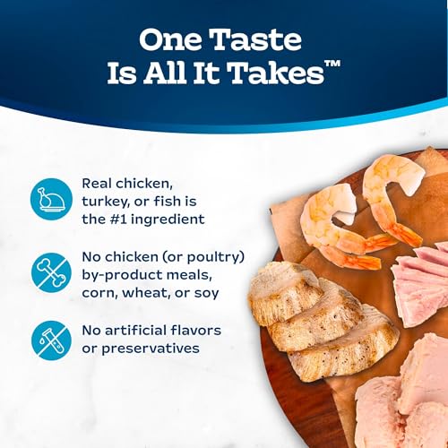 Blue Buffalo Tastefuls Wet Cat Food Paté Variety Pack, Made with Natural Ingredients, Chicken, Turkey & Chicken, Ocean Fish & Tuna Entrées, 5.5-oz