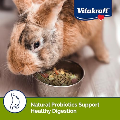 Vitakraft Menu Premium Rabbit Food - Alfalfa Pellets Blend - Vitamin and Mineral Fortified, Carrots, Greens, Grains, Fruits, 5 Lb.