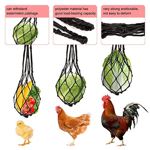 8PCS Chicken Toys for Coop Accessories, Chicken Swing, Xylophone, Mirror, Vegetable Hanging Feeder, Fruit Rack for Poultry Rooster Large Bird Parrot