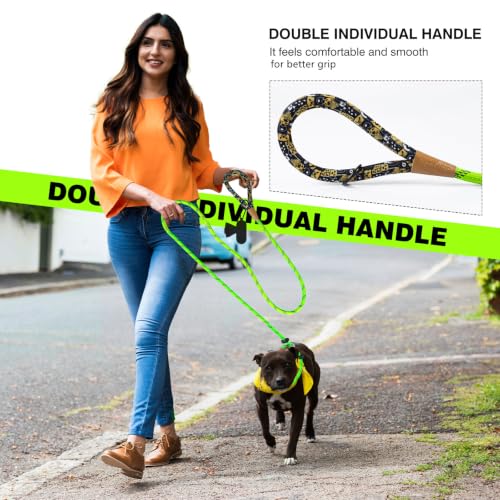 lynxking Slip Lead Dog Leash Reflective, Heavy Duty Comfortable Strong Rope for Large Medium Small Dogs No Pull Pet Training (Light Green, Large