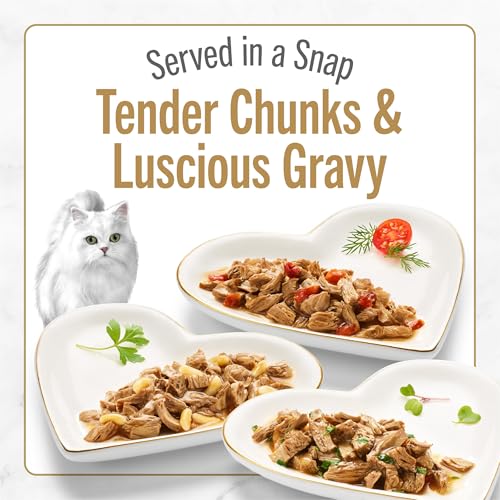 Purina Fancy Feast Gourmet Wet Cat Food Variety Pack, Petites Gravy Collection, break-apart tubs, 48 servings - (Pack of 24) 2.8 oz. Tubs
