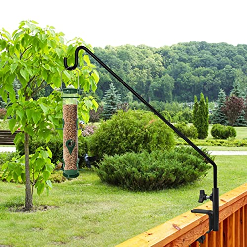 MIXXIDEA 2 Pack Heavy Duty Extensible Adjustable Deck Hooks for Hanging Bird Feeders, Plants, Suet Baskets, Wind Chimes, Lanterns