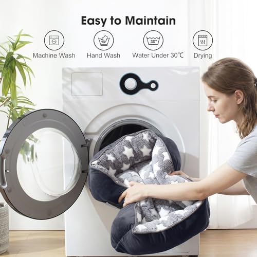GASUR Dog Beds Small Medium Size, Small Dog Bed Washable, Orthopedic Pet Sofa Bed, Pet Cuddler Anti-Slip Bottom, Soft Calming Sleeping Warming Puppy