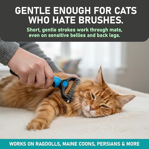 Maxpower Planet Original Pet Grooming Rake - Double-Sided Deshedding Dematting Tool, Undercoat Rake for Dogs & Cats, Extra-Wide Dog Grooming Brush