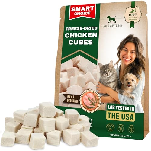Beloved Pets Dog & Cat Treats Freeze Dried Chicken Cubes 5.3 oz - All Natural Meat Raw Pet Food - Human Grade High-Protein Snacks & Grain-Free Jerky