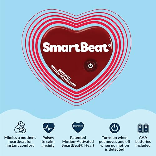 Snuggle Puppy Junior, Heartbeat Puppy Toy for Small Breeds, Smaller Plush Dog Toy with Real-Feel Pulse, Designed for Crate Use and Early Routines