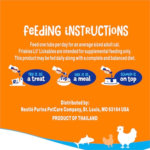 Purina Friskies Lil’ Lickables with Chicken, with Tuna or with Ocean Whitefish Variety Pack Lickable Cat Treats  - 10 oz. (Pack of 20)