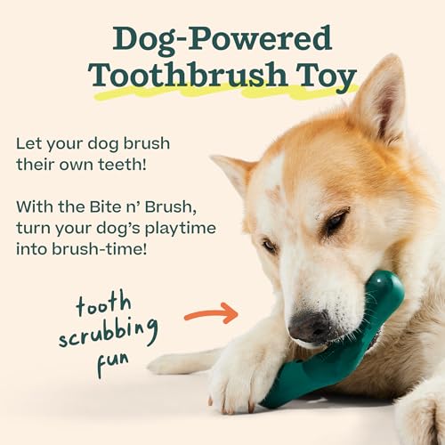 WOOF - Bite n' Brush Refills Treats for the Dog Toothbrush Toy - Scrub Plaque and Tartar from Your Dog's Teeth and Mouth - Dog Dental Sticks - 18