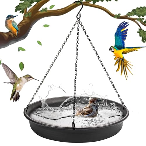 Hanging Bird Bath Hanging Bird-Feeder - CARGEN Garden BirdBath Tray Wildlife Feeder Plate Water Bowl or Water Bowl for Outdoors Garden Patio