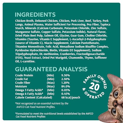 Optimeal Wet Cat Food Variety Pack - Grain Free Tender Morsels, High Protein Premium Nutrition Made with Natural European Ingredients in Savory