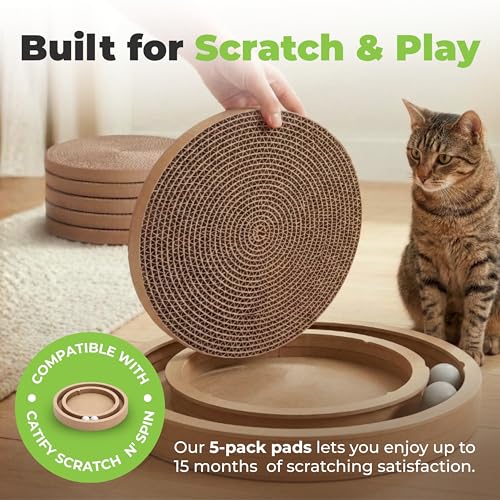 Best Pet Supplies Catify Cat Scratcher, Fun Interactive Scratchers, Posts, Poles, Claw Safe, Furniture Saver Indoor Play Support Natural Cat
