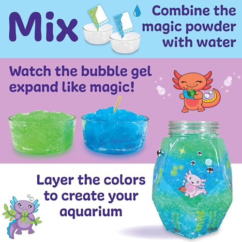 Creativity for Kids Glowing Axolotl Aquarium - Axolotl Crafts and Toys for Girls and Boys, STEM Science Kits for Kids, Craft Kits and Axolotl Gifts