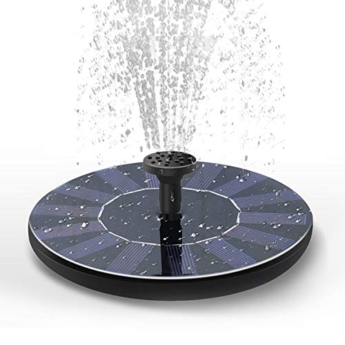 Solar Fountain Water Pump for Bird Bath, New Upgraded Mini Solar Powered Fountain Pump 1.5W Free Standing Solar Panel Kit Water Fountain for Garden