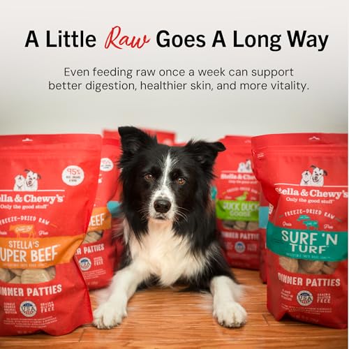 Stella & Chewy's Freeze-Dried Raw Dinner Patties - Absolutely Rabbit Recipe - High Protein Grain-Free Puppy & Dog Food - Perfect For Picky Eaters