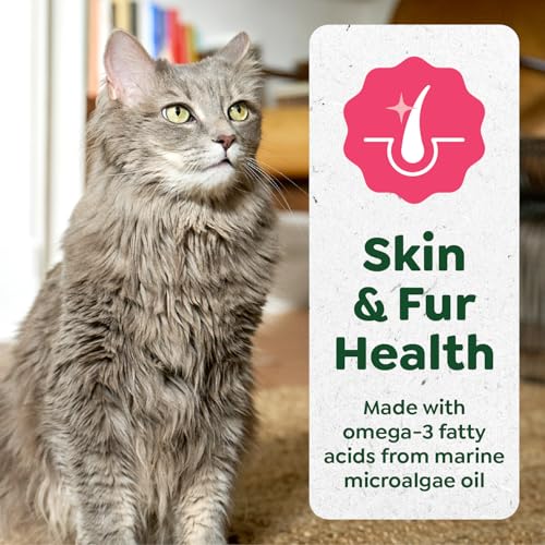Greenies Feline Smart Purees Skin & Fur Health Lickable Cat Treats with Real Salmon, 0.49 oz. Tubes, 20 Count