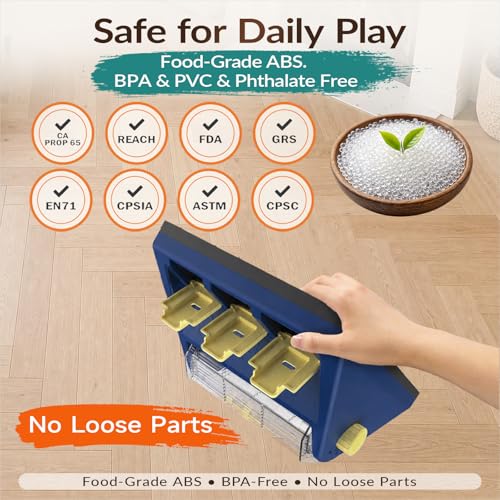 KADTC Dog Puzzle Toy, Large Size, 2 Levels of Challenge, Paw-Activated Rolling Treat Dispenser, Slow Feeder & Mental Stimulation for Small/Medium