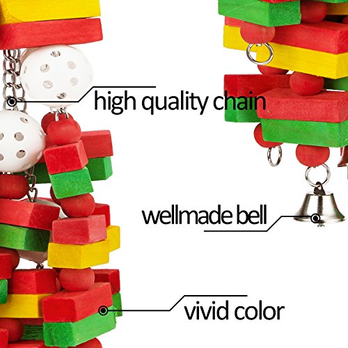 MEWTOGO Large Bird Parrot Toys for Cockatoos African Grey Macaws and  Parrots Bird Gift