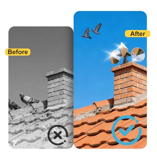 OFFO 3 PCS Bird Scare Reflective Device, Bird Reflector with Plastic Base for Outside, Keep Pigeon Woodpeckers and Sparrows Away for Outdoor Boats