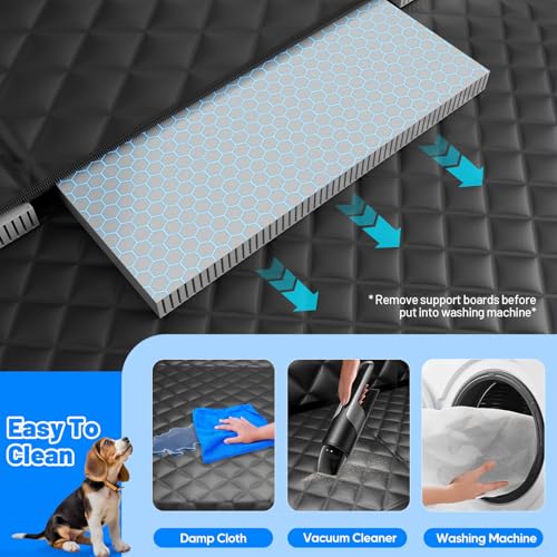 Dog Car Seat Cover for Back Seat with Hard Bottom,Waterproof Back Seat Extender for Dogs,Dog Hammock Dogs Bed for Cars, SUVs,Pet Seat Cover for Back