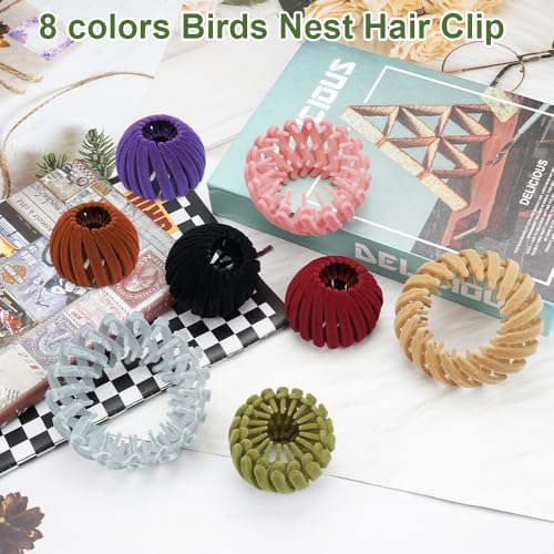 Bird Nest Magic Hair Clip - Expandable Hair Bun Maker Hair Accessories for Women Ponytail Holder Hair Bun Clip for Thin Thick Fine Curly Hair