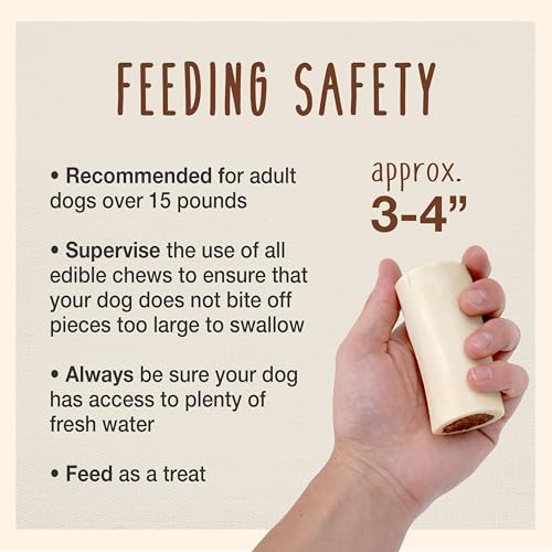 Cadet Stuffed Shin Bone, Long-Lasting Dog Chew Bones for Aggressive Chewers, High Protein Filled Bone Dental Chew for Dogs, Peanut Butter Flavor
