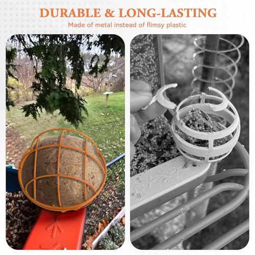 Metal Suet Ball Holder for Bird Buddy, Compatible with BirdBuddy Smart Feeders & Others with Ready 5mm Screw Hole, Durable Accessory & Add-on