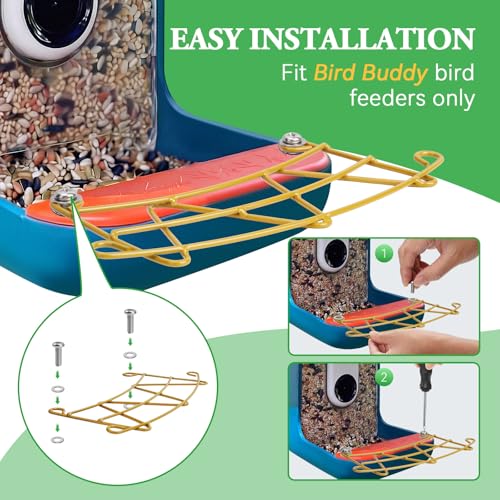 Perch Extender for Bird Buddy Smart Bird Feeders, Durable BirdBuddy Add-on Accessory in Metal