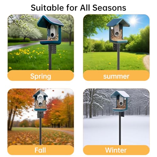 79 Inch Mounting Pole Compatible with Bird Buddy-5 Base Heavy Duty and Adjusatble Pole Mount Compatible with Bird Buddy