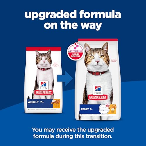 Hill's Science Diet Adult 7+ Dry Cat Food, Chicken, 7 lb. Bag
